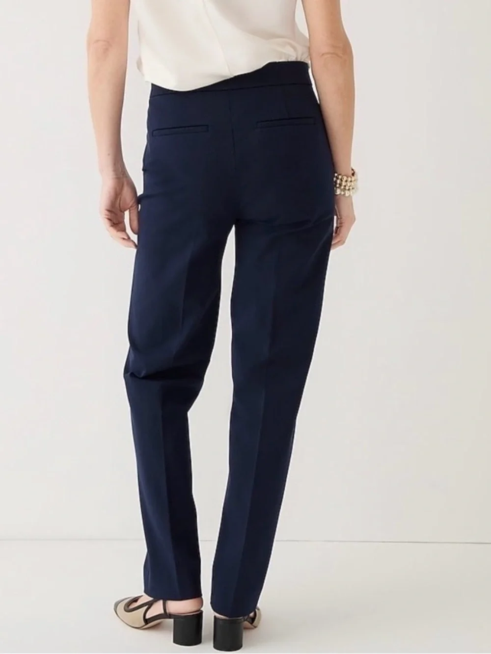 J.Crew Women’s Navy Dress Pants - Classic Tailored Trousers